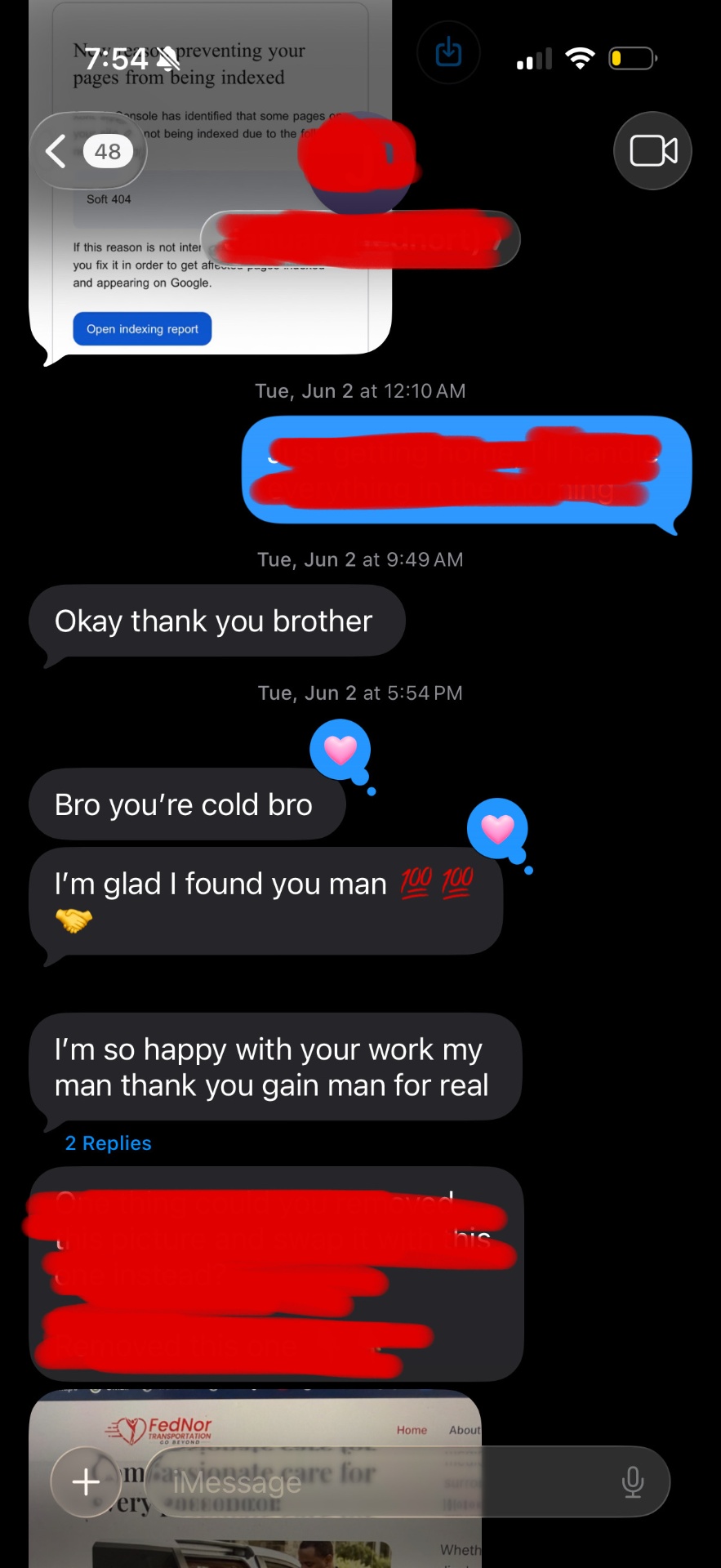 iMessage from Mike